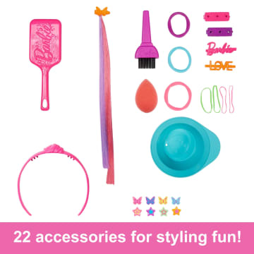 Barbie Deluxe Styling Head With Color Reveal Accessories And Blonde Neon Rainbow Hair - Image 3 of 7