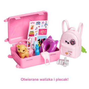 Barbie Malibu W Podróży Lalka Zestaw Podróżny Ze Szczeniaczkiem I Akcesoriami - Image 3 of 7