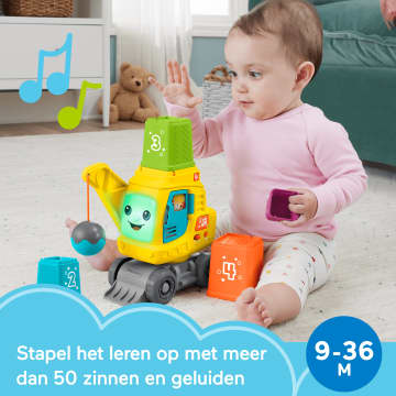 Fisher-Price Tel- En Stapelkraan Met Blokken, Licht En Geluid, Versie Met Meerdere Talen - Bild 2 von 6