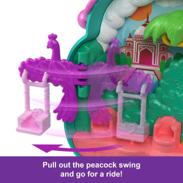 Polly Pocket Peacock Garden Compact With 2 Micro Dolls And Pets, Travel Toy With Animal Accessories - Image 4 of 5