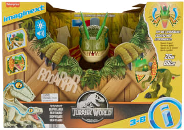 Imaginext Jurassic World Thrash Attack Dilophosaurus Dinosaur Toy With Lights & Sounds For Kids - Image 6 of 6