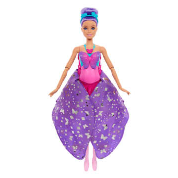 Barbie Dans- En Fladderpop Met 2-In-1 Verandering Van Danseres Naar Vlinder, Paars Haar - Image 3 of 6