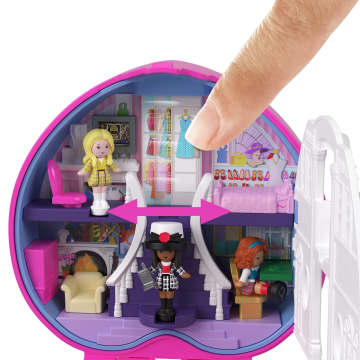 Polly Pocket Micro Dolls And Playset, Collector Clueless Compact With Toy Car, Hat And Phone Accessories - Image 5 of 6