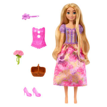 Muñeca De Moda Rapunzel Spin & Reveal De Disney Princesas Y Accesorios Con 11Sorpresas - Image 6 of 6