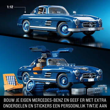 Mattel Brick Shop Hot Wheels Mercedes-Benz 300 Sl Bouwspeelgoedkit (1600 Stuks), Voor Verzamelaars - Image 3 of 6