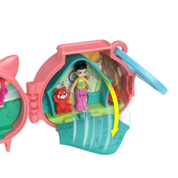 Polly Pocket Pet Connects Red Panda Compact Playset With Doll, Panda Figure & Accessory, Stackable - Image 3 of 6