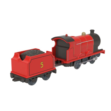 Thomas & Friends By Fisher-Price Motorized Classic James Engine, Battery-Powered Toy Train & Cargo - Image 3 of 6