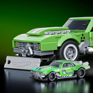 Conjunto De Construcción Del Custom'68Camaro De Hot Wheels De Mattel Brick Shop (289Piezas) Para Coleccionistas - Image 5 of 6