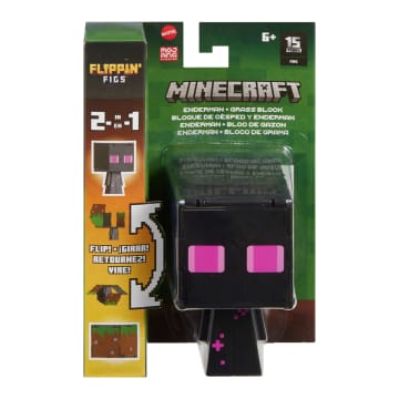 Minecraft Flippin’ Figs Figures Collection, 2-In-1 Fidget Play, 3.75-In Scale & Pixelated Design (Characters May Vary) - Image 1 of 1