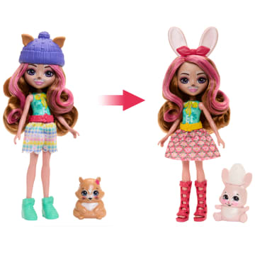 Enchantimals 2-In-1 Konijn-En-Eekhoorn Pop Met 2 Dierenvriendjes, Speelgoed Met Modeaccessoires - Imagen 2 de 3