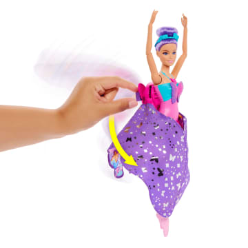 Barbie Dans- En Fladderpop Met 2-In-1 Verandering Van Danseres Naar Vlinder, Paars Haar - Image 5 of 6