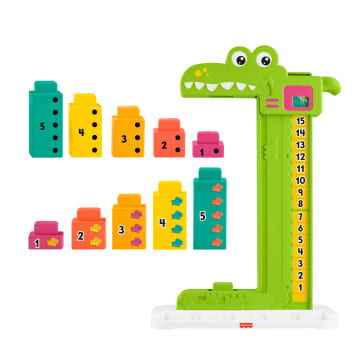 Fisher-Price Matematikçi Timsah, Okul Öncesi Çağdaki Çocuklar Için Eğitici Oyuncak Ve Üst Üste Dizilebilir 10 Blok - Imagen 5 de 6