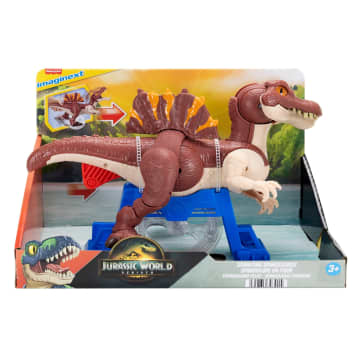 Imaginext Figurine La Course Du Spinosaure Jurassic World : Renaissance De 23 Cm Qui Se Jette En Avant Et Claque Ses Mâchoires - Image 2 of 6
