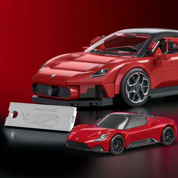 Conjunto De Construcción Del Maserati Mc20 De Hot Wheels De Mattel Brick Shop (250 Piezas) Para Coleccionistas - Imagen 5 de 6