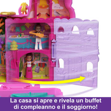 Polly Pocket Cofanetto Festa Con Piñata, Playset Con 2 Bambole E Accessori, Mini Giocattoli - Image 7 of 8