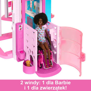 Barbie Dreamhouse Dom Marzeń Domek Dla Lalek Ze Zjeżdżalnią Sięgającą Górnego Poziomu, Windą I Miejscem Do Zabawy Dla Zwierzątek Oraz Ponad 75 Akcesoriami - Image 5 of 6