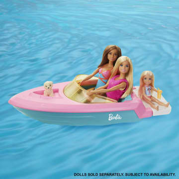 Barbie Boat With Puppy Figurine And Toy Accessories - Image 3 of 6