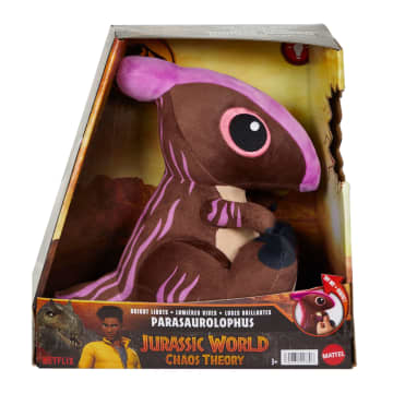 Jurassic World: Chaos Theory Parasaurolophus Dinosaur Plush Toy With Glowing Feature - Image 6 of 6