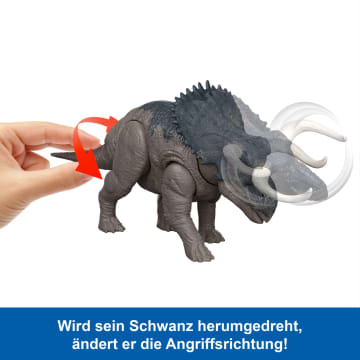 Jurassic World: Die Wiedergeburt Wild Roar Nasutoceratops Dinosaurierspielzeug Mit Schwanzgesteuertem Beiß-Angriff Und Brüllgeräusch - Image 4 of 6