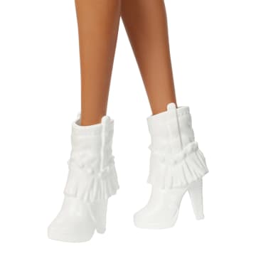 Barbie-Poupée Barbie Fashionistas Robe Argentée-Avec Chapeau De Cowboy - Imagen 3 de 5