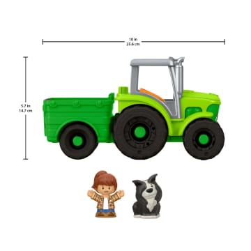 Fisher-Price Little People Push & Play Tractor, Musical Toy Farm Vehicle & 2 Figures For Toddlers - Bild 6 von 6