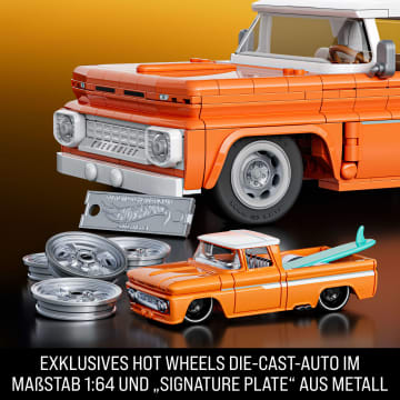 Mattel Brick Shop Hot Wheels Custom ’62 Chevy Pickup Bauset (858 Teile), Für Sammler - Image 5 of 6