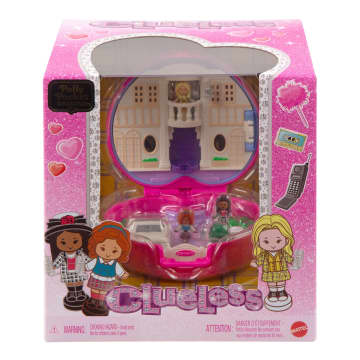 Polly Pocket Micro Dolls And Playset, Collector Clueless Compact With Toy Car, Hat And Phone Accessories - Image 6 of 6