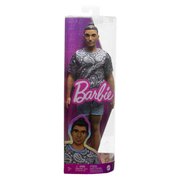 Ken-Puppe, Barbie Fashionistas, Braune Haare Und Paisley-Outfit - Image 6 of 6