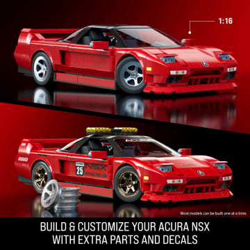 Mattel Brick Shop Hot Wheels ’90 Acura Nsx Building Toy (876 Pieces), For Collectors - Image 3 of 6