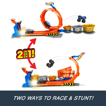Hot Wheels Monster Trucks Loop-And-Flip Trophy Challenge Playset & Die-Cast Bigfoot Toy Truck - Image 4 of 6