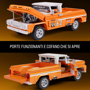 Mattel Brick Shop Hot Wheels Custom ’62 Chevy Pickup, Kit Giocattolo Da Costruire (858 Pezzi) Per Collezionisti - Imagen 6 de 6