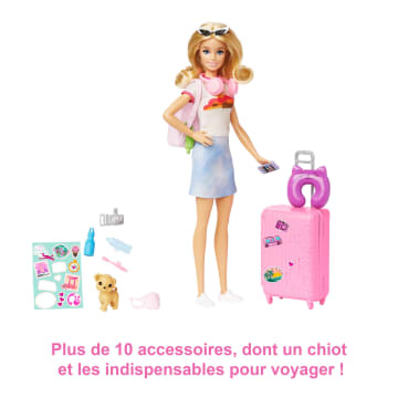 Barbie-Barbie En Voyage-Coffret Avec Chiot Et Accessoires - Imagen 4 de 7