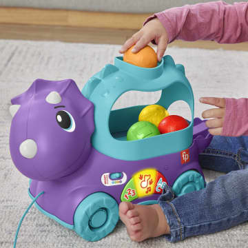Fisher-Price Dinuś Podskakujące piłeczki Edukacyjna zabawka do ciągnięcia z polską wersją językową - Image 5 of 6