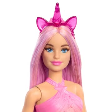 Barbie Unicornio Muñecas Con Melena De Fantasía, Vestidos En Tonos Degradados Y Accesorios Inspirados En Los Unicornios - Imagen 4 de 6