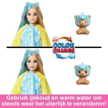 Barbie Cutie Reveal Pop En Accessoires, Met Kostuumthema En 10 Verrassingen, Teddybeer Als Dolfijn - Image 4 of 6