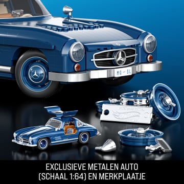 Mattel Brick Shop Hot Wheels Mercedes-Benz 300 Sl Bouwspeelgoedkit (1600 Stuks), Voor Verzamelaars - Image 5 of 6