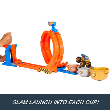 Hot Wheels Monster Trucks Loop-And-Flip Trophy Challenge Playset & Die-Cast Bigfoot Toy Truck - Image 2 of 6