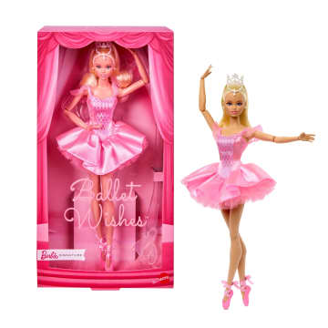 Satenimsi Pembe Tütüsüyle Koleksiyona Uygun Barbie Signature Balerin Bebek - Image 1 of 6