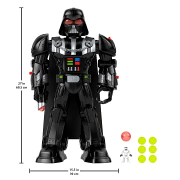 Imaginext Star Wars Darth Vader Bot 2+ Ft Toy, Lights Sounds & Stormtrooper Character Key - Image 2 of 6