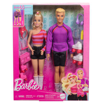 Barbie Fashionistas Set Met 2 Poppen En 6 Accessoires, Rolschaatsen Als Thema, 65Ste Verjaardag - Image 6 of 6