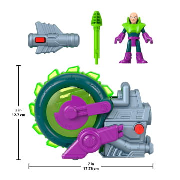 Imaginext Dc Super Friends Lex Luthor Veicolo Lama Rotante, Set Con Personaggio E Veicolo, Per Bambini In Età Prescolare - Image 5 of 5