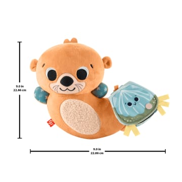 Fisher-Price 2-In-1 Rockin’ Tummy Time Otter, Plush Baby Sensory Toy For Tummy Time - Image 6 of 6