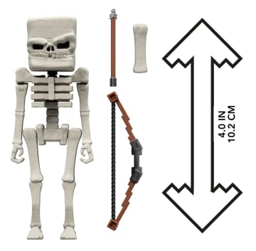 Minecraft Action Figure Scheletro E Accessori, Set Di Giocattoli Da 10 Cm Ispirato A Un Film Minecraft - Imagen 3 de 6