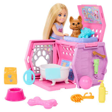 Barbie Chelsea Köpekçiğin Taşıma Çantası Oyun Seti, Küçük Bebek, Taşıma Çantası Ve Köpek Aksesuarları - Imagen 4 de 6