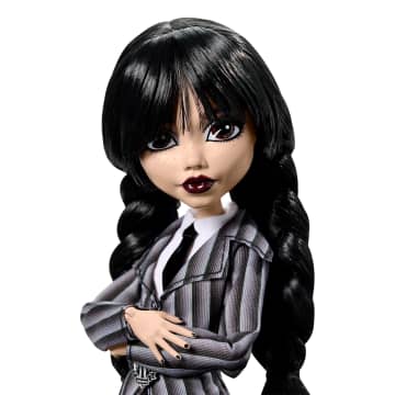 Monster High Wednesday Pop Om Te Verzamelen, Wednesday Addams in Nevermore Academy Uniform Met Thing - Imagen 3 de 6