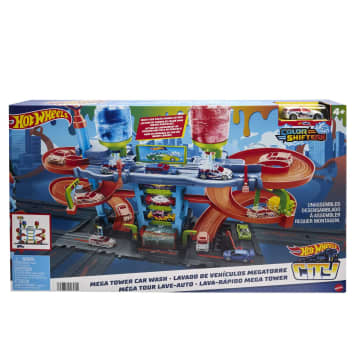 Hot Wheels City MEGA Car Wash With 1 Color Shifters Car, Toy For Kids - Image 6 of 6