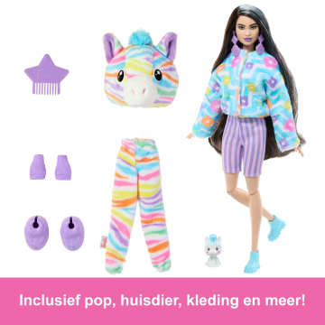 Barbie Cutie Reveal Zebra, Pop En Accessoires, Color Dream Serie Met 10 Verrassingen - Imagen 5 de 6