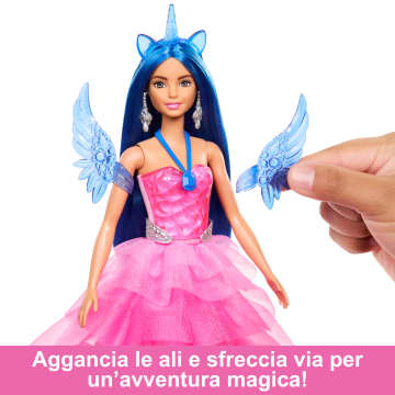 Barbie Unicorno, Bambola Giocattolo Celebrativa Del 65 Anniversario Con Capelli Blu, Abito Rosa E Cucciolo Di Liocorno - Image 3 of 6