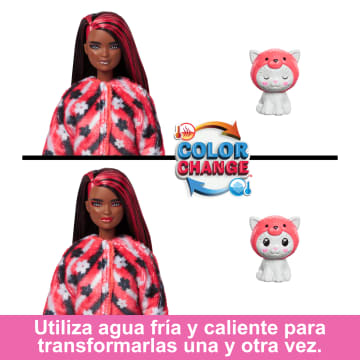 Muñeca Y Accesorios De La Colección Barbie Cutie Reveal Con Temática De Disfraces, 10 Sorpresas, Gatito Disfrazado De Oso Panda Rojo - Imagen 4 de 6