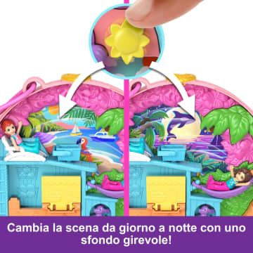 Polly Pocket Avventure In Scooter, Cofanetto Con 2 Micro Bambole E Cucciolo, Giocattolo Da Viaggio Con Accessori Come Un Animale E Un Veicolo - Image 4 of 6